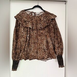 Topshop Cheetah Print Top